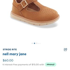 Stride Rite Nell Mary Jane Kids Shoes - Tan